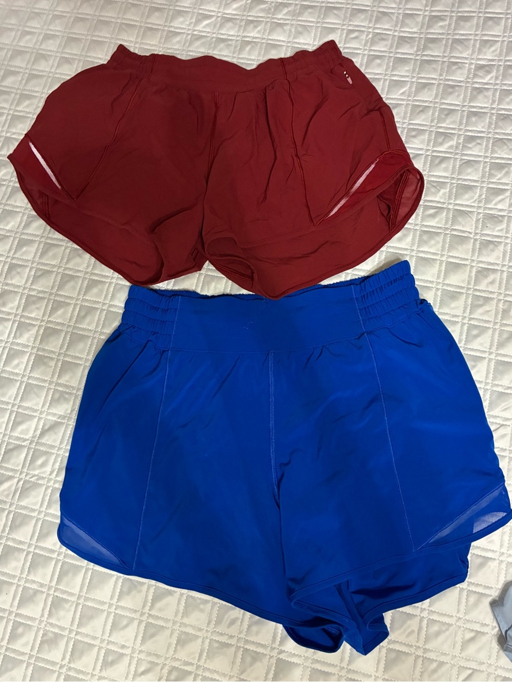 Bundle 2 lululemon athletica Women's Athletic Shorts in Maroon & Royal Blue